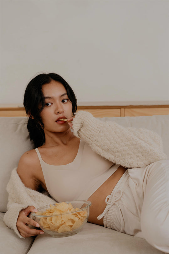 無痕 · 磨毛細肩|燕麥膚