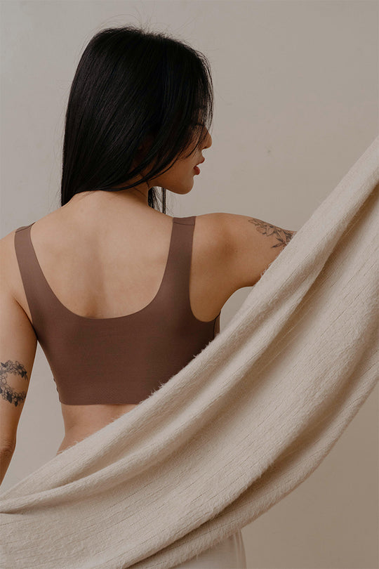 無痕 · 磨毛寬肩|榛果棕