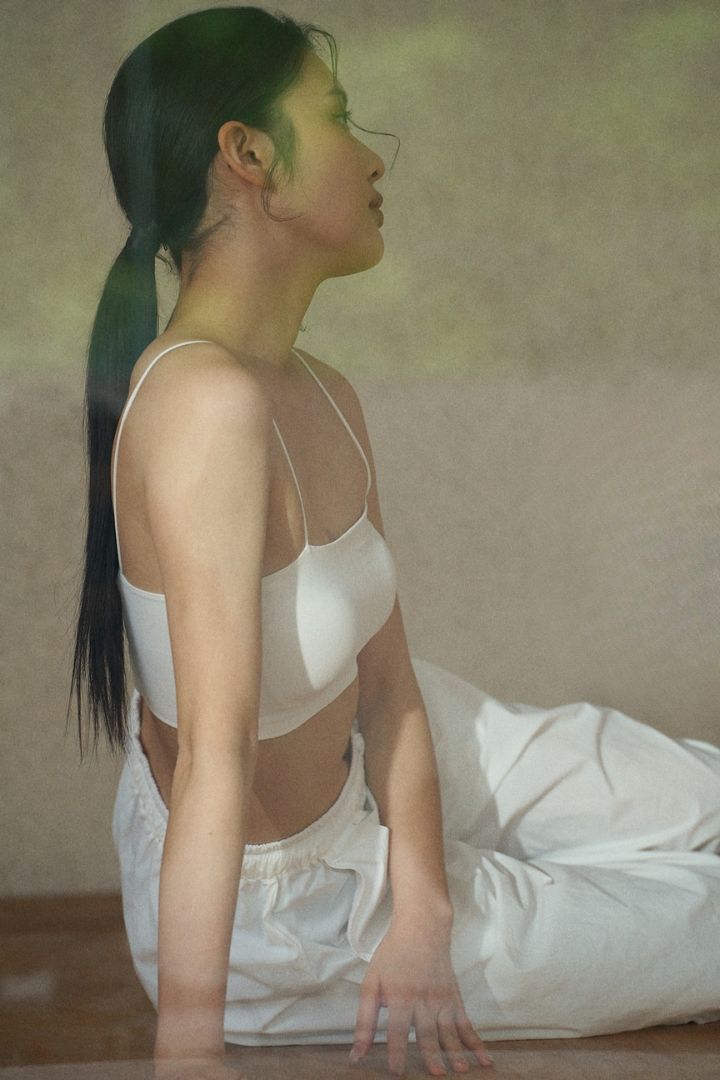 水洗感平口美背 Bra Top|白