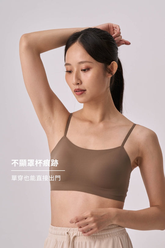 無痕 ·自由尺碼細肩 簡約款|軍綠