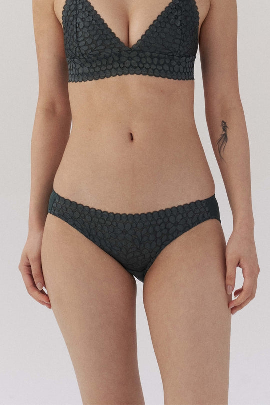 柔絲・軟蕾絲三角褲|千歲綠