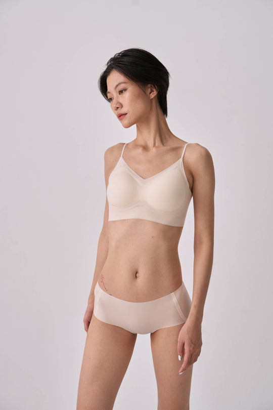 無痕 · 雲感一字美背內衣|裸米