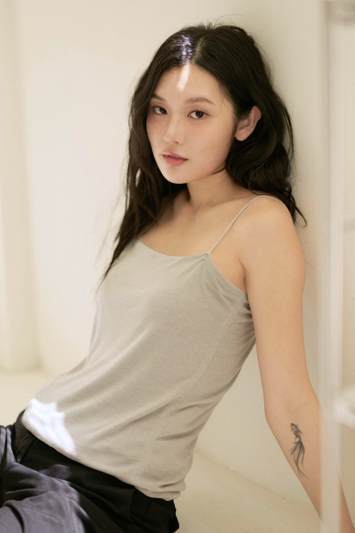 慕斯絨超細吊帶BraTop|曜石黑