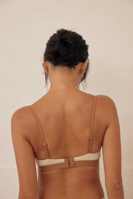 柔韌・無造作拼色三角杯|黑