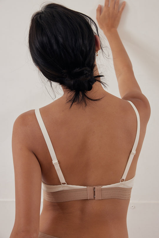 柔韌・美式深 V 拼色三角杯 成套|燕麥咖