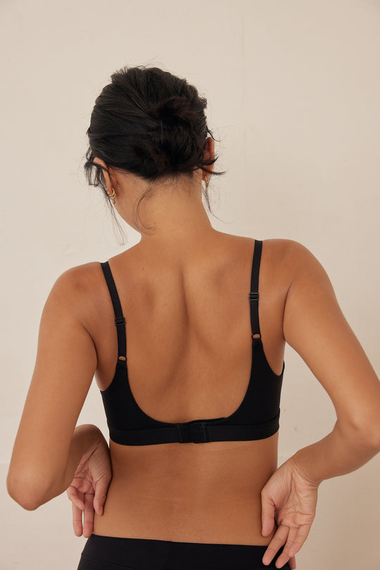 柔韌・蝴蝶簍空 3/4 杯|太妃色