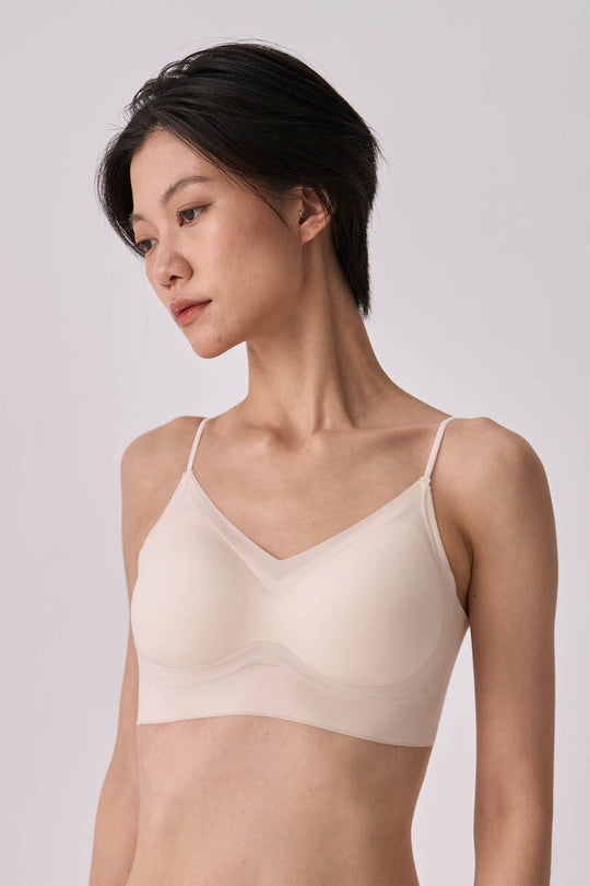 無痕 · 雲感一字美背內衣|裸米