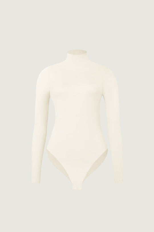 修身高領連體衣|麥芽白