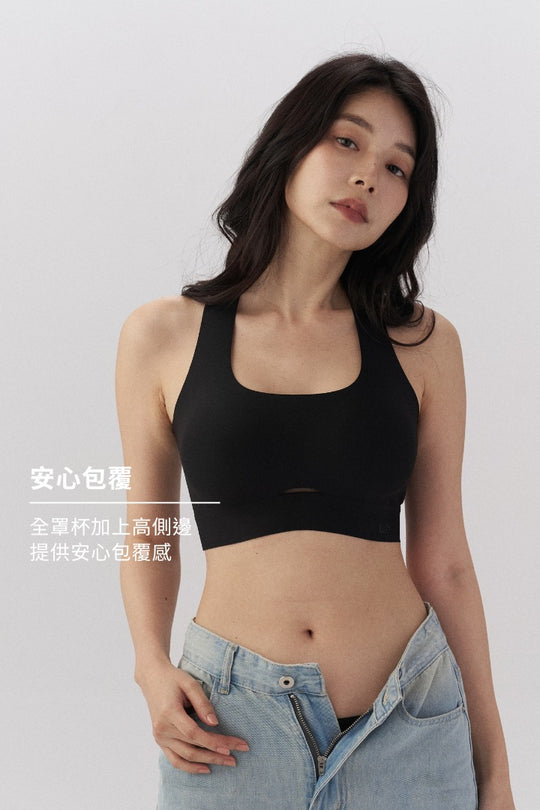 無痕・輕運動兩用內衣|黑
