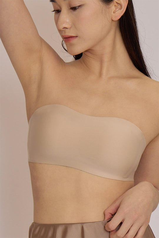 柔亮・雙層強支撐平口內衣|膚色