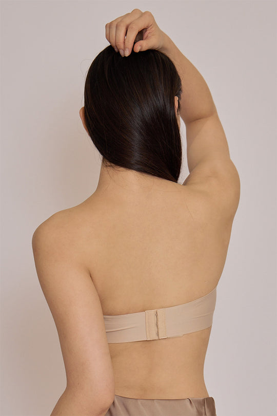 柔亮・雙層強支撐平口內衣|膚色