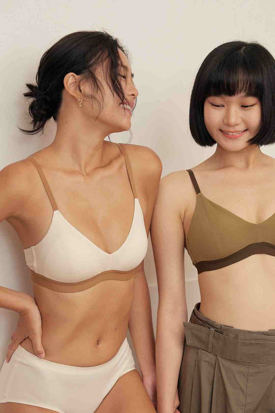 柔韌・無造作拼色三角杯|橄欖綠