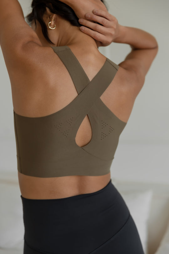 無痕・輕運動兩用內衣|軍綠