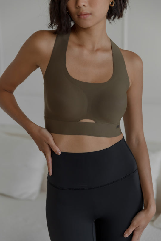 無痕・輕運動兩用內衣|軍綠