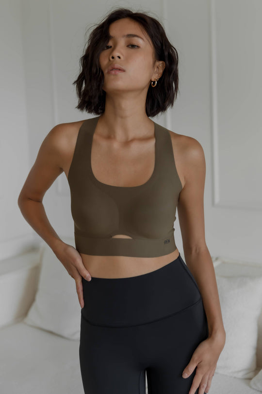 無痕・輕運動兩用內衣|軍綠