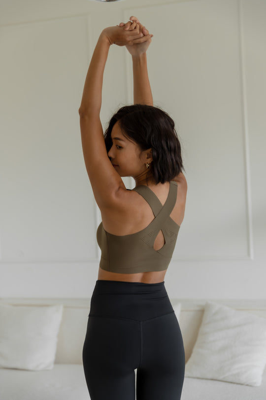 無痕・輕運動兩用內衣|軍綠