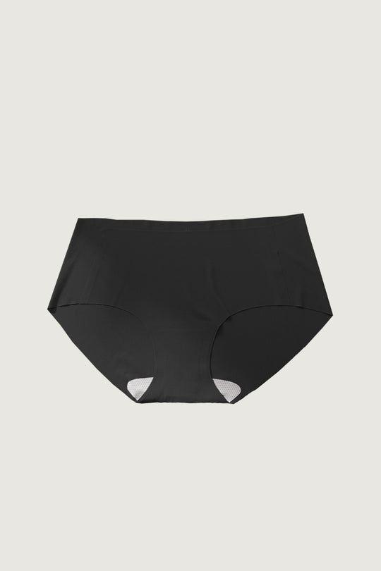 無痕・直紋裸色面膜內褲|純黑