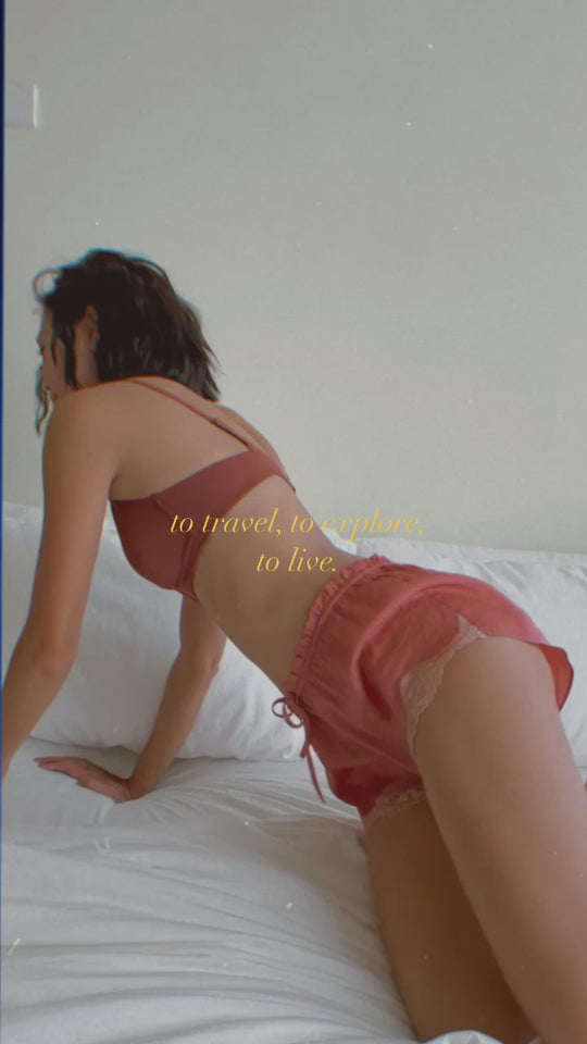 柔韌・莫代爾薄襯三角杯|磚紅