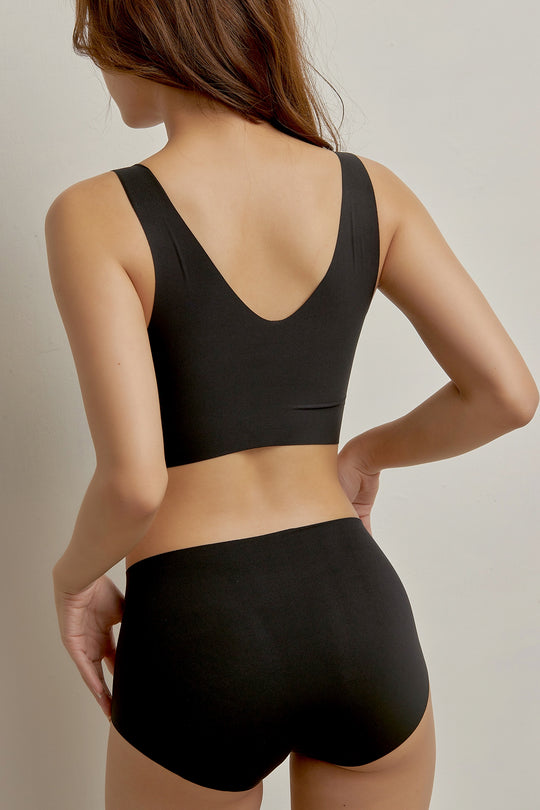 無痕・自由尺碼寬肩 日常款|松露黑