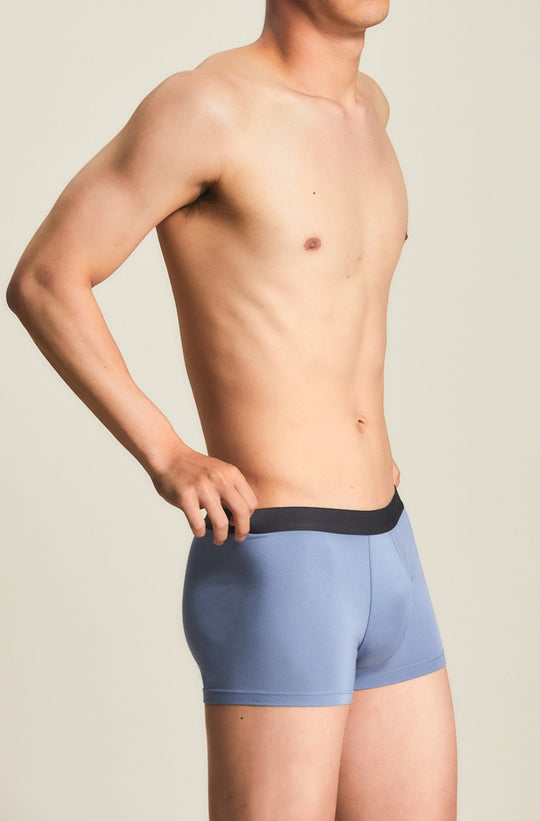 舒適・棉質平口褲 | 藍色