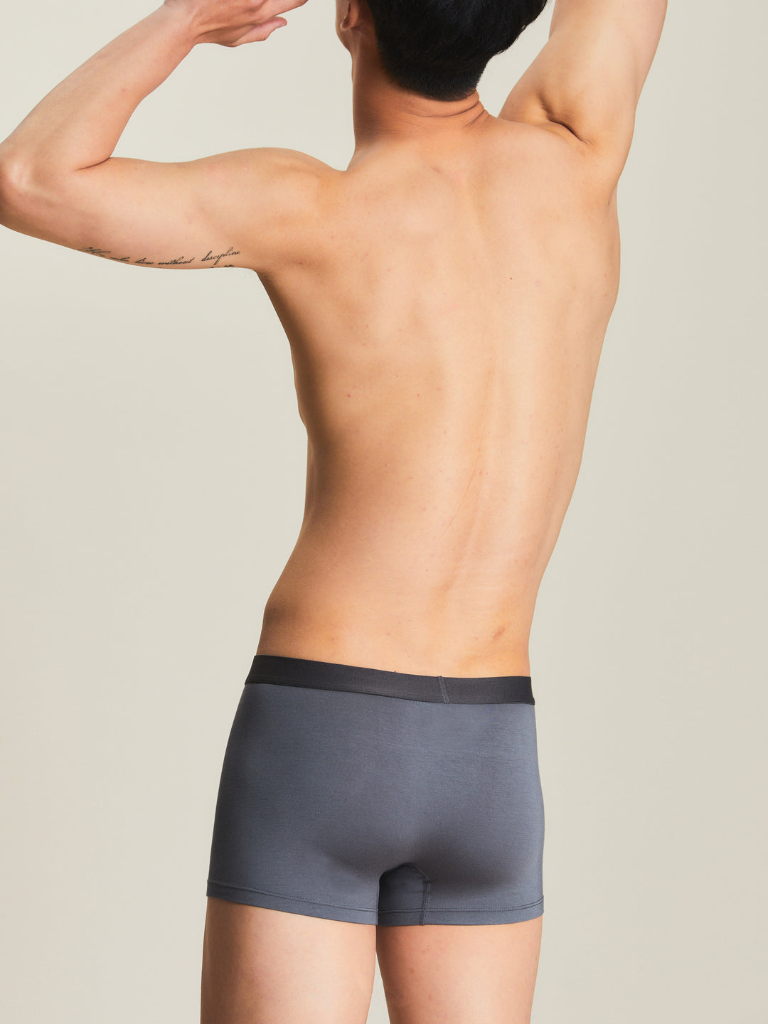 舒適・棉質平口褲 | 鐵灰