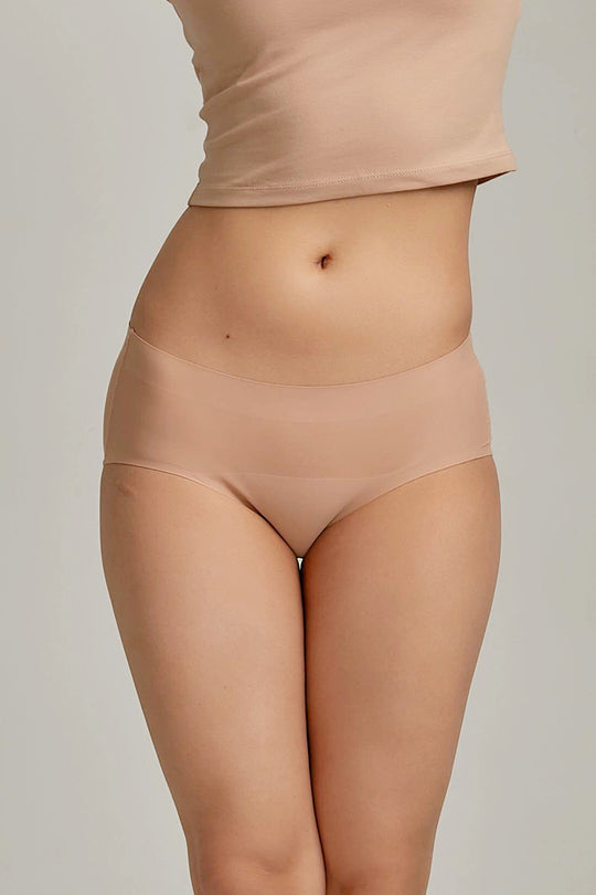 柔亮・中高腰包臀生理褲|焦糖奶茶