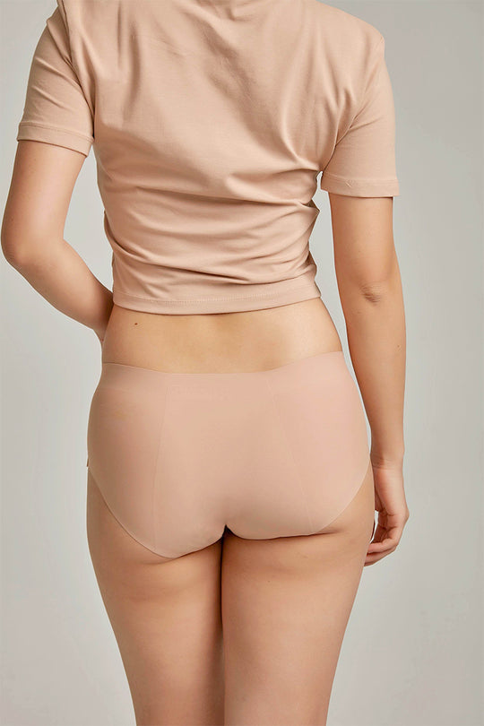 柔亮・中高腰包臀生理褲|焦糖奶茶