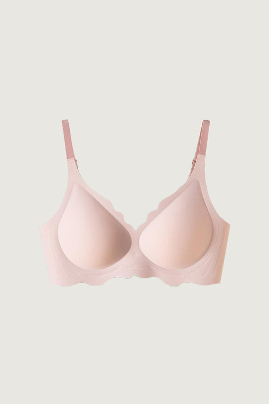 柔亮・馬卡龍波浪 3/4 杯|淺莓粉