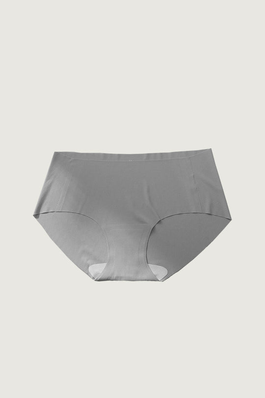 無痕・直紋裸色面膜內褲|淡灰