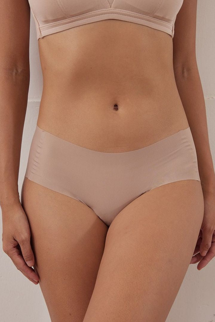 無痕・直紋裸色面膜內褲 6 件組
