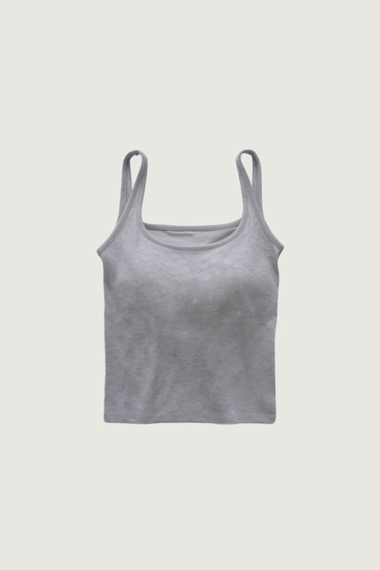 (預購) 極簡方領 Bra Top｜灰