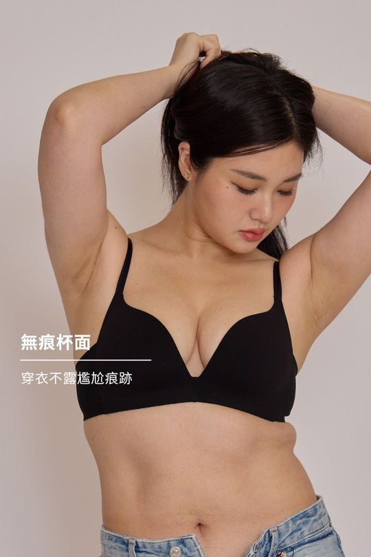 柔亮・自然集中 3/4 杯｜黑色