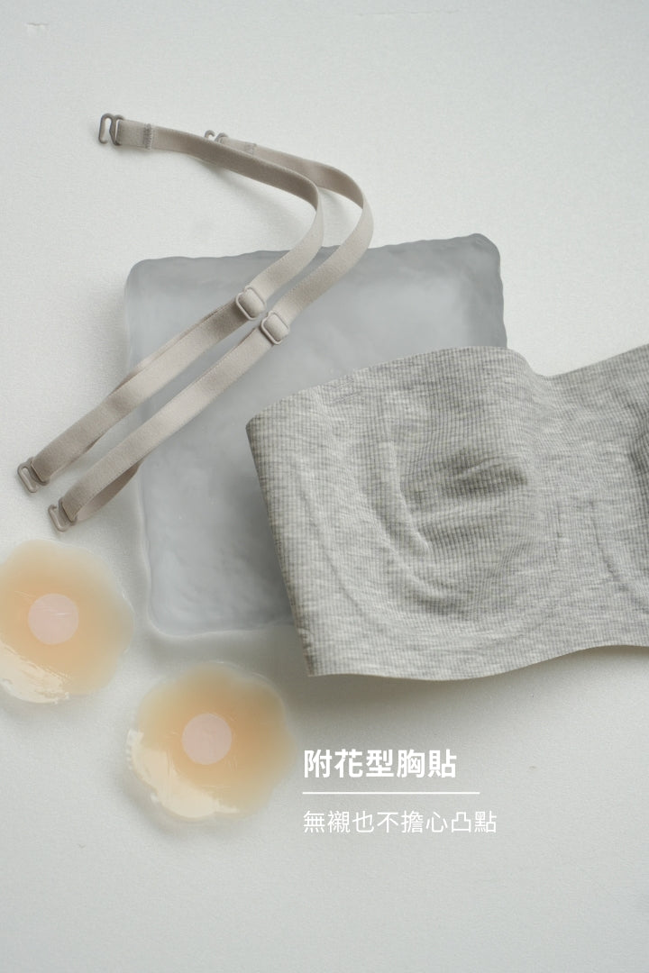 柔韌・舒芙蕾無墊平口內衣｜麻灰