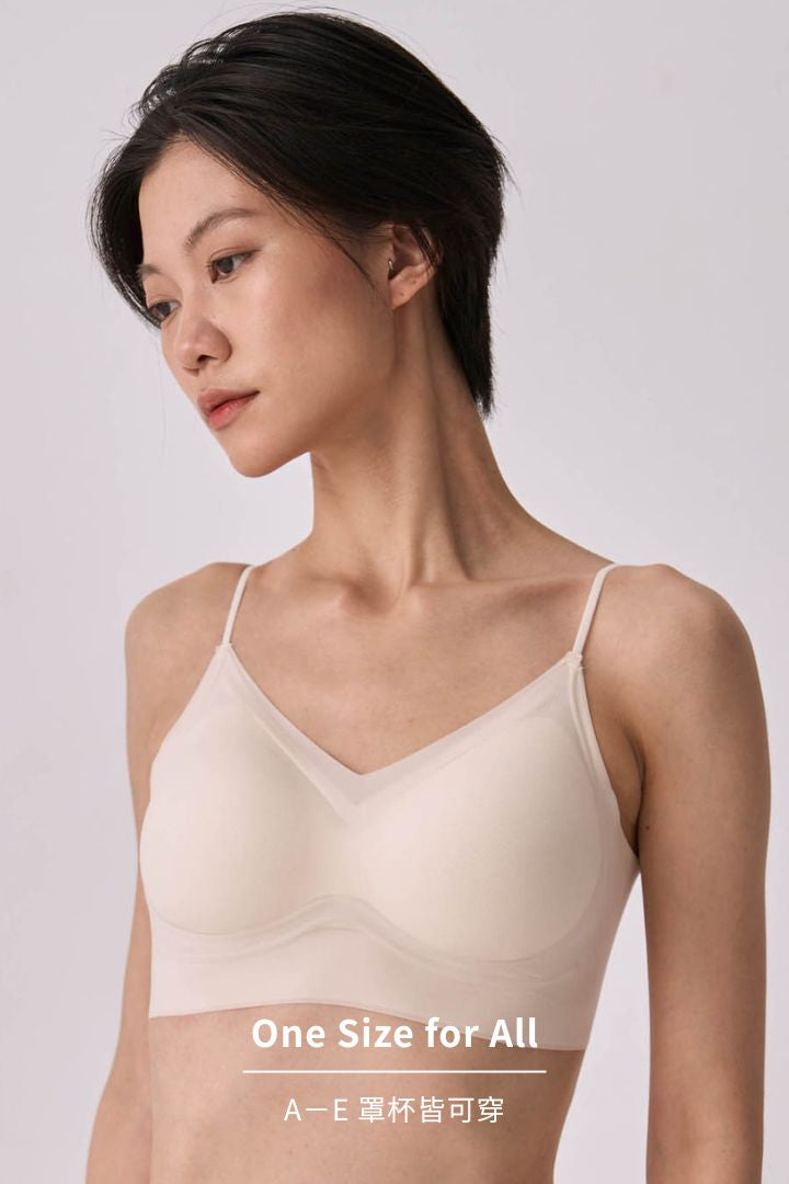 無痕 · 雲感一字美背內衣｜裸米