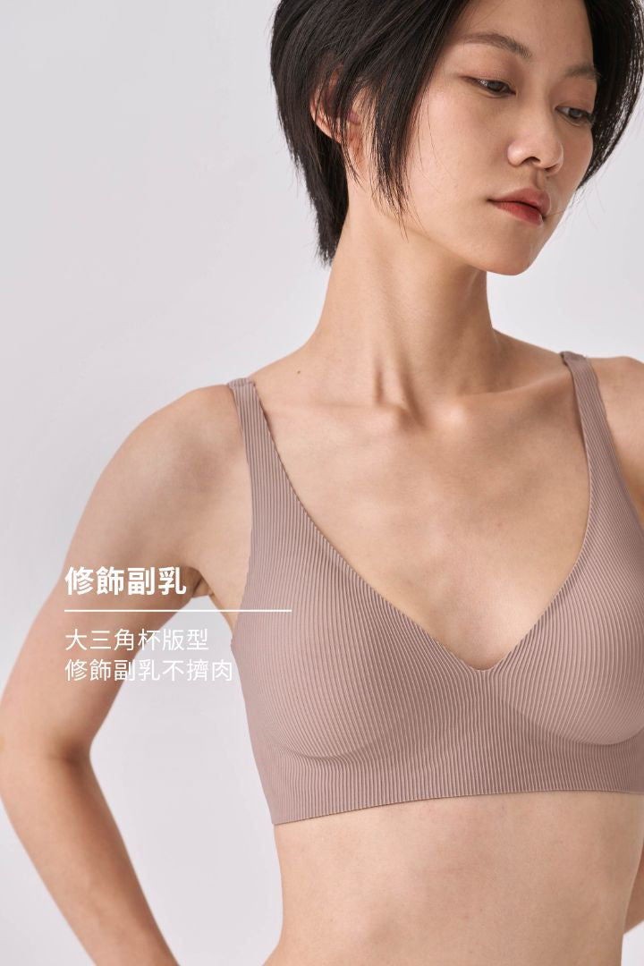 柔亮・螺紋軟支撐三角杯｜藕咖