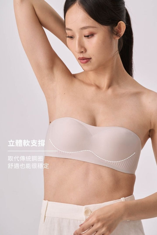 柔亮・立體強支撐平口內衣｜灰