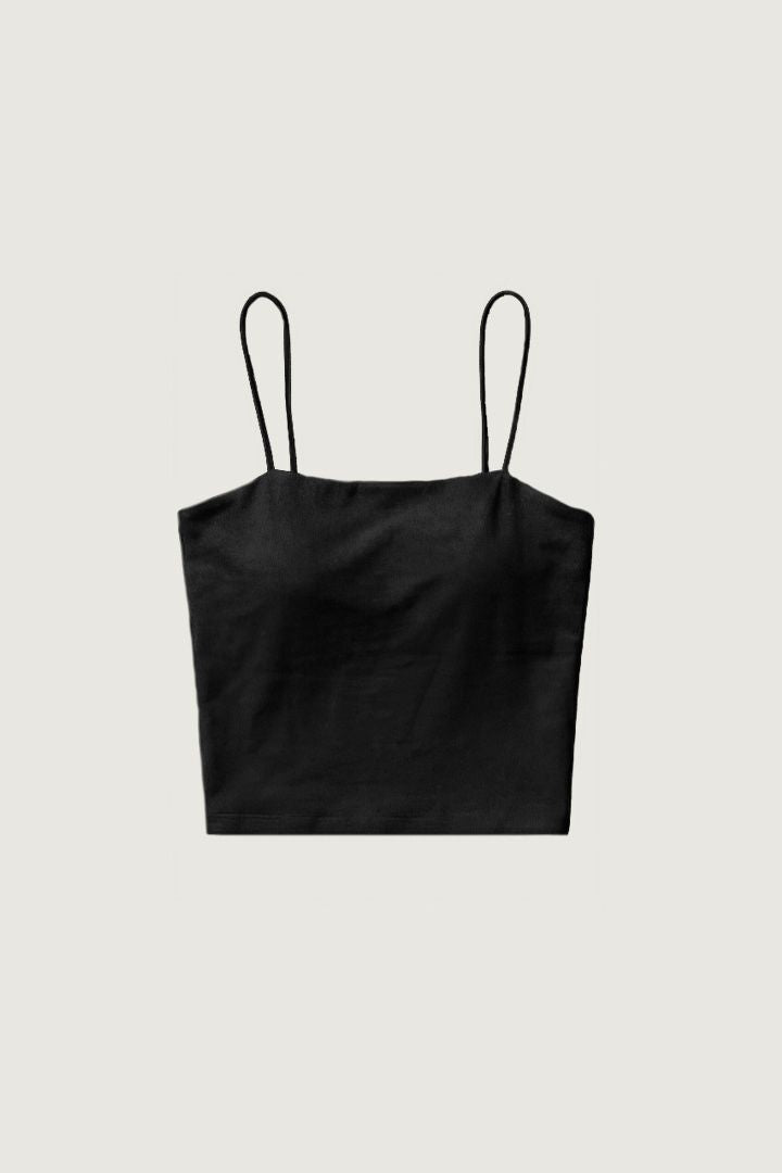 舒彈平口 Bra Top 微短版穿搭