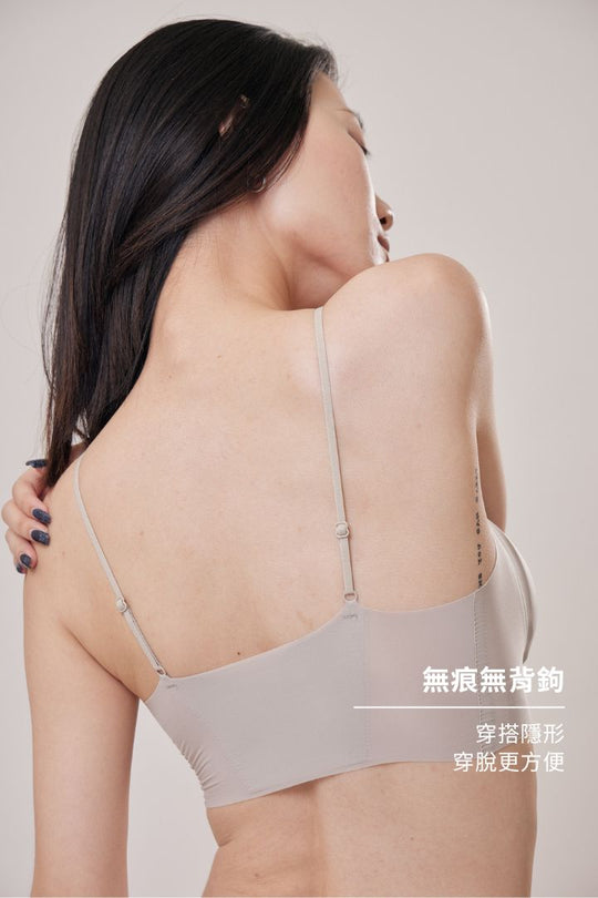 無痕・雲感細肩｜裸灰