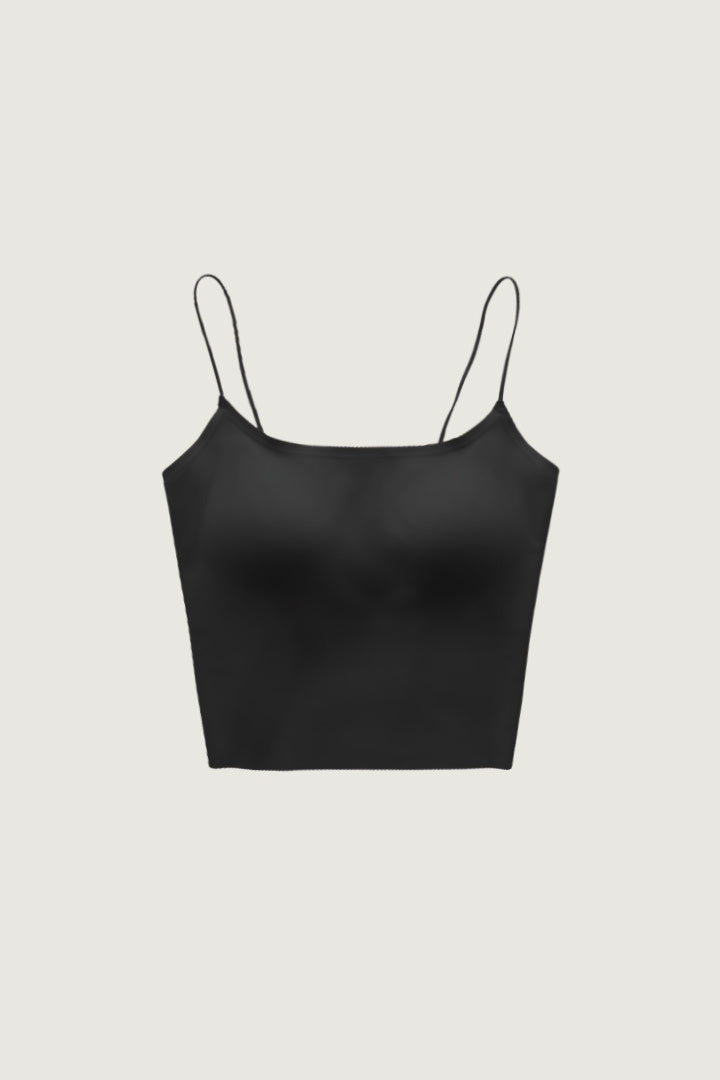 (預購) 無痕・經典裸肌細肩 Bra Top｜黑