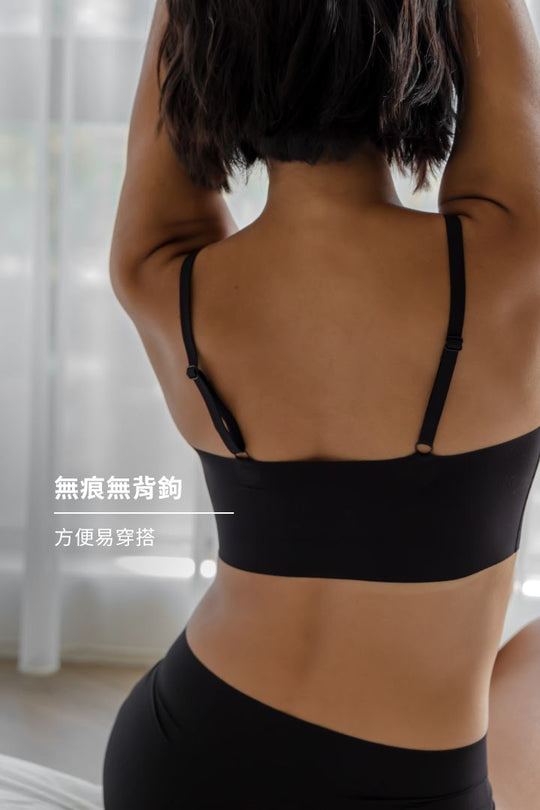 無痕・自由尺碼細肩 超薄款｜黑色