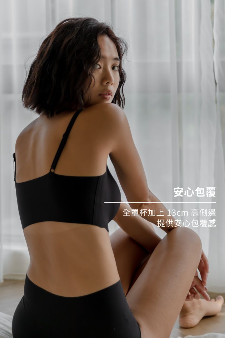 無痕・自由尺碼細肩 超薄款｜黑色