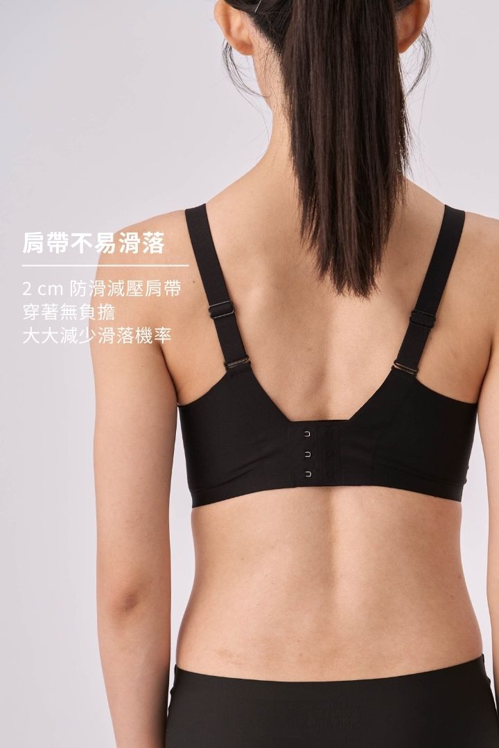 柔亮・輕紗支撐3/4杯｜黑色