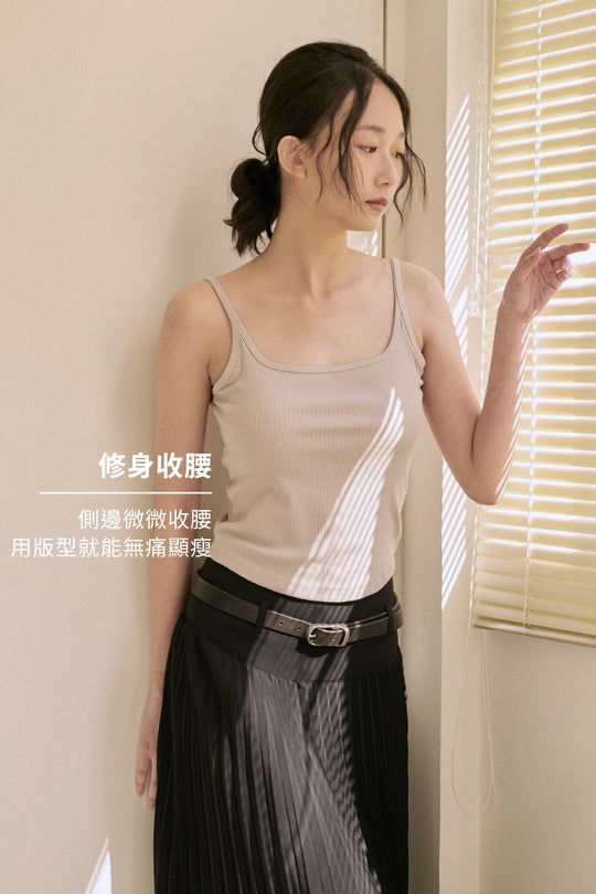 極簡挖背 Bra Top｜燕麥