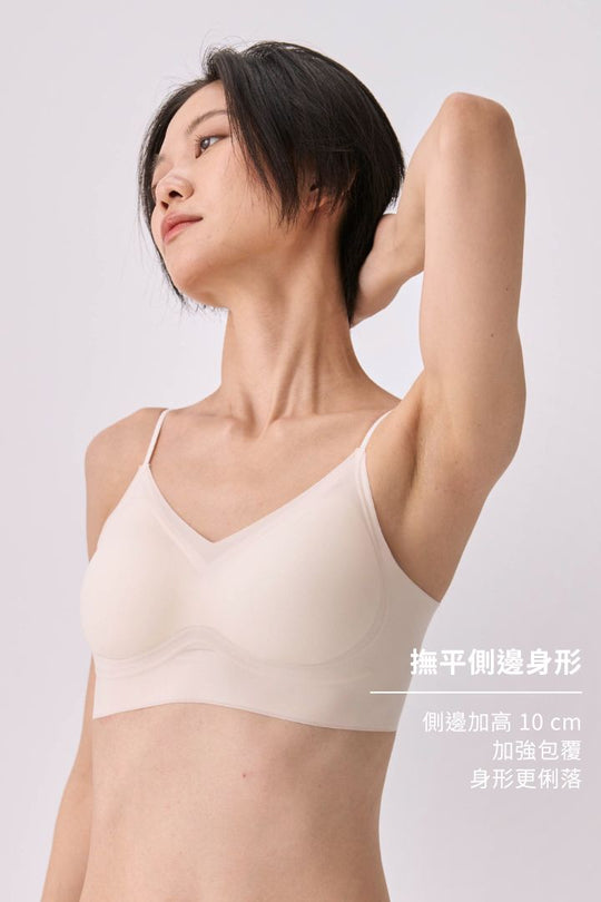 無痕 · 雲感一字美背內衣｜裸米