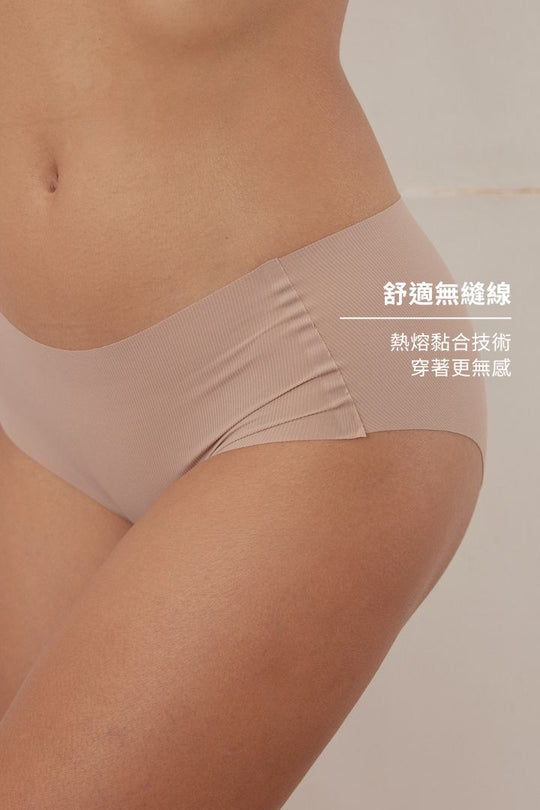 無痕・直紋裸色面膜內褲 6 件組