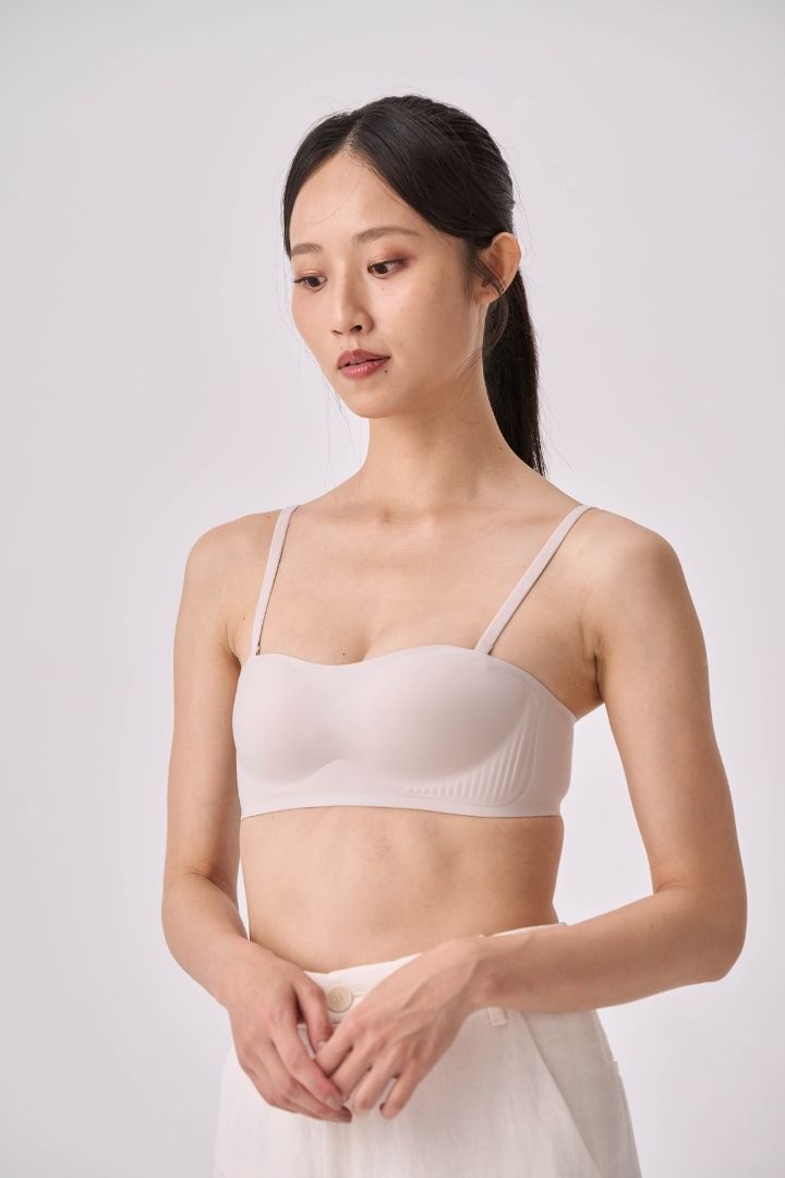 柔亮・立體強支撐平口內衣｜灰