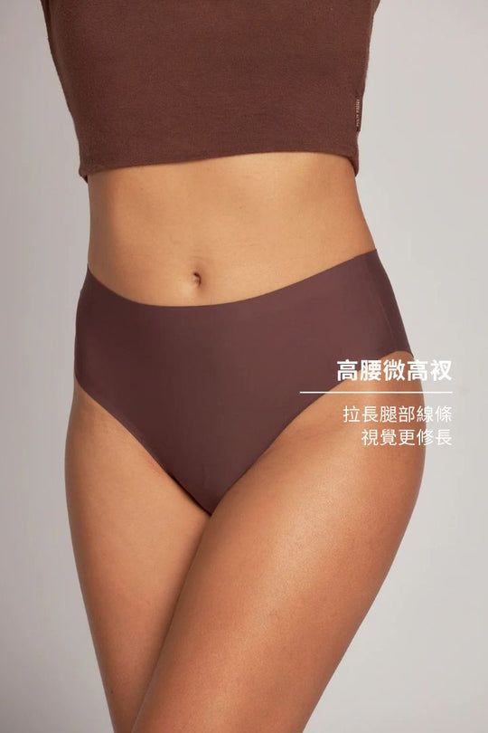 柔亮・美型高腰半包臀三角褲 5 件組｜白皙膚+小麥膚+玄黑+亞灰+檀棕