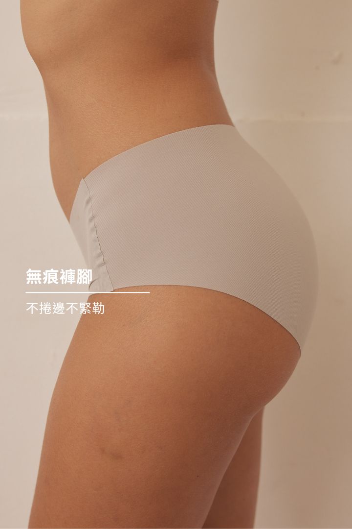 無痕・直紋裸色面膜內褲 6 件組