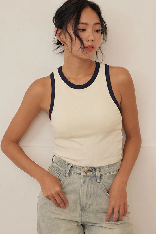 柔韌・削肩美背 BraTop｜象牙白