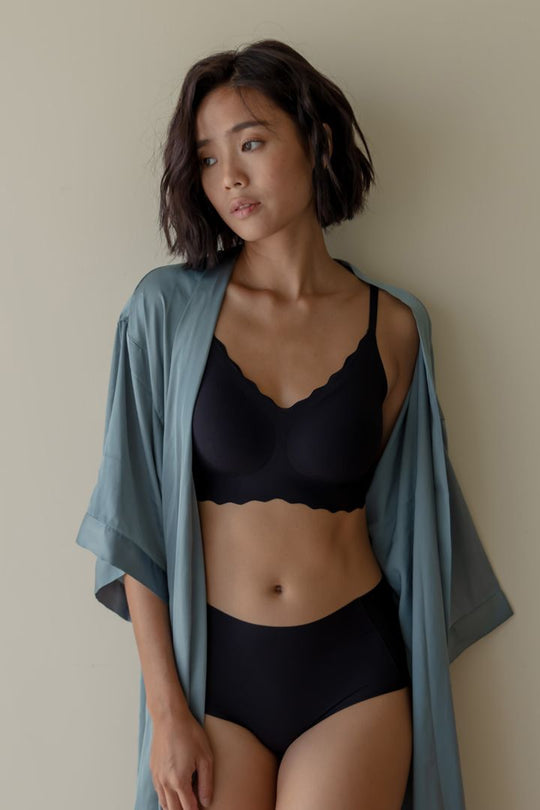 無痕・自由尺碼細肩 超薄款｜黑色